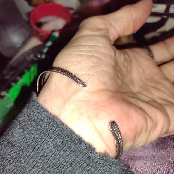 Sterling Silver Multi Strand Artisan Cuff Bracelet - Picture 4 of 6